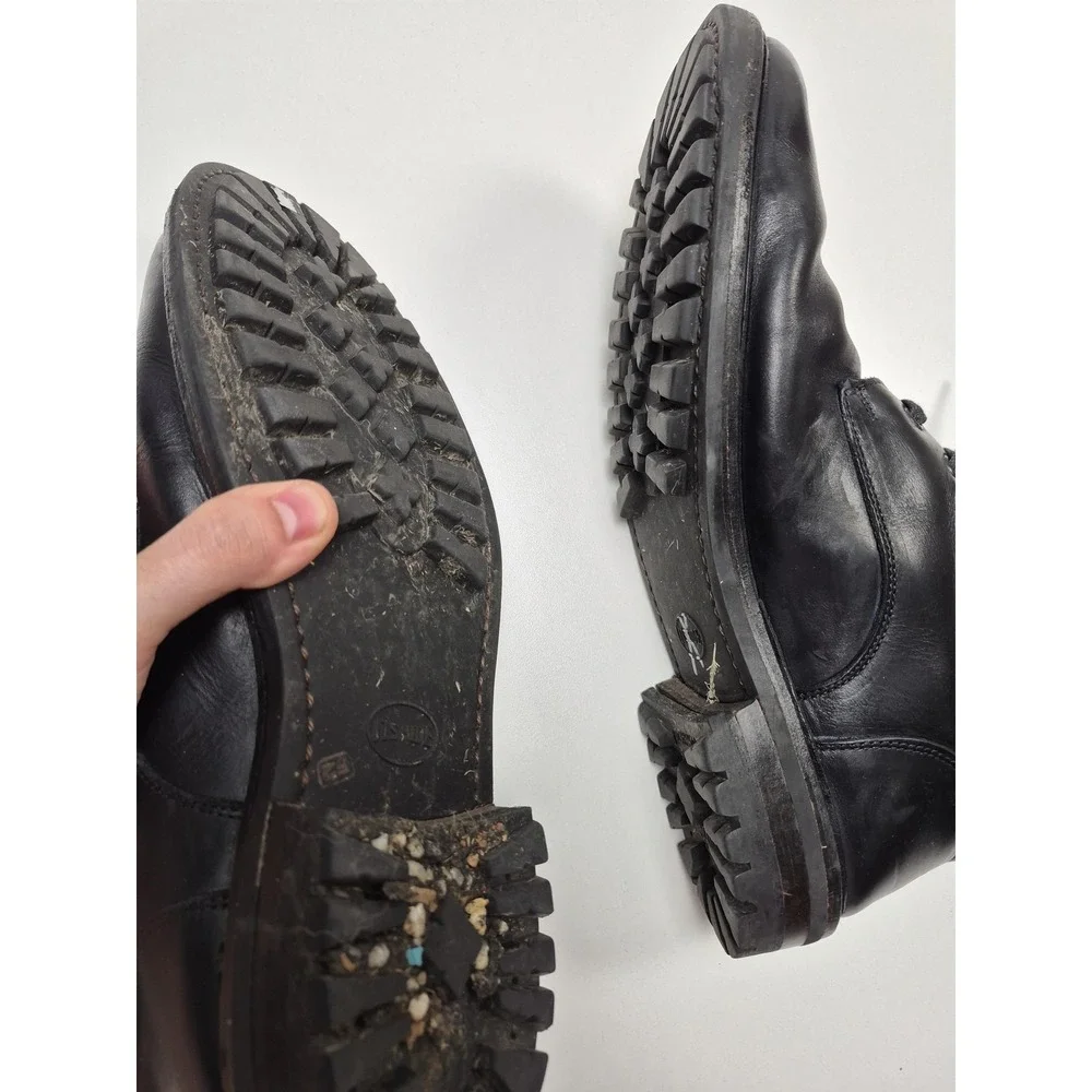 Allen Edmonds Boots Mens Size 10.5 Black Leather Weatherproof Combat Ankle